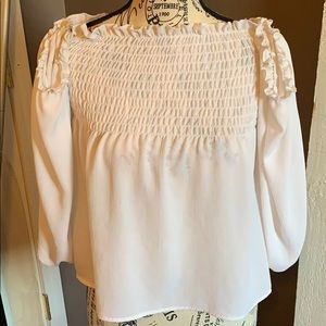 White off the shoulder blouse size medium
